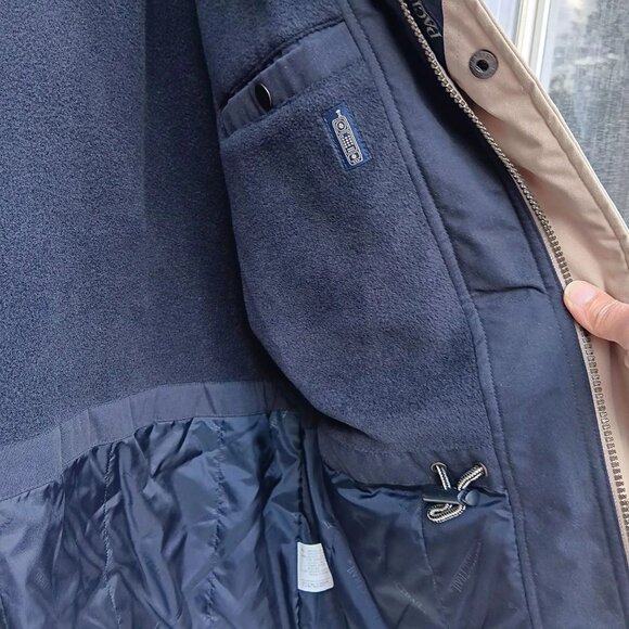 Men's Pacific Trail Outdoor Wear Jacket Tan And Navy Large Fleece Lined - Picture 3 of 6